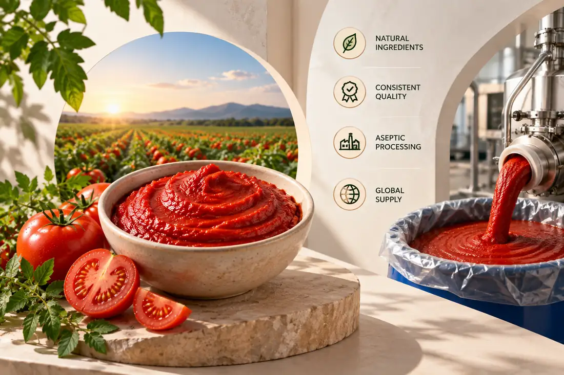 Aseptic Tomato Paste in Bulk Drum Packaging
